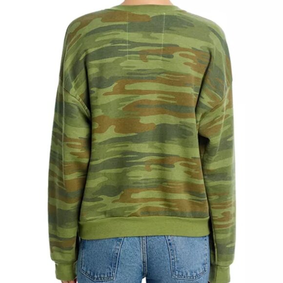 Aviator Nation Camouflage Crewneck Heart Sweatshirt - Picture 3 of 14